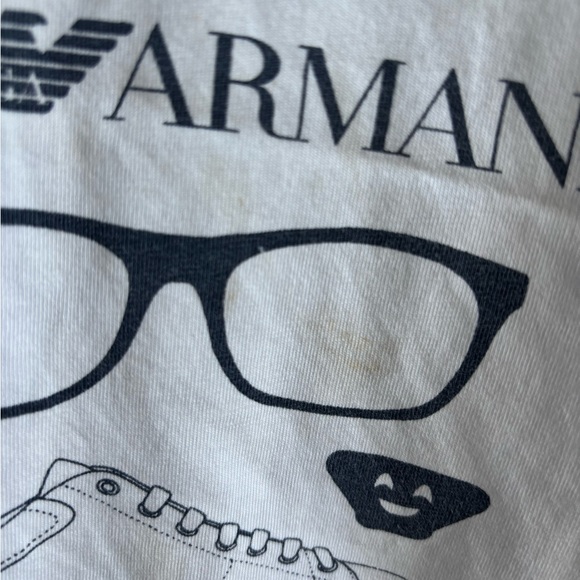 Emporio Armani Kids White and Black Graphic Tee - Picture 5 of 7
